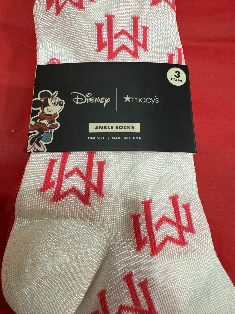 Disney | Macy's Women's Minnie Mouse 3-Pair Fashion Sock Gift Set